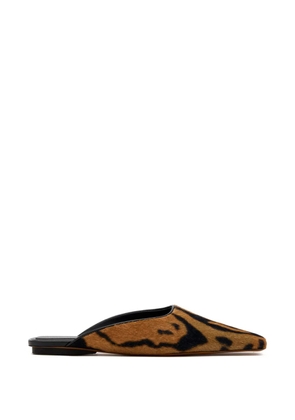 Stella McCartney Ocelot-printed mules - Brown