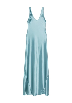 Galvan London Valletta satin maxi dress - Blue