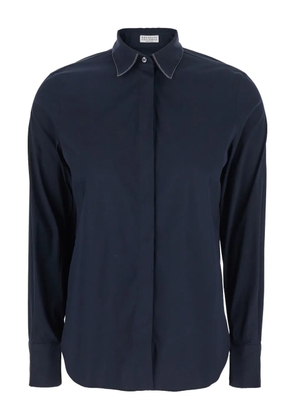 Brunello Cucinelli Monil Detail shirt - Blue