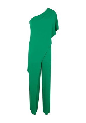 Lauren Ralph Lauren Georgette cape one-shoulder jumpsuit - Green