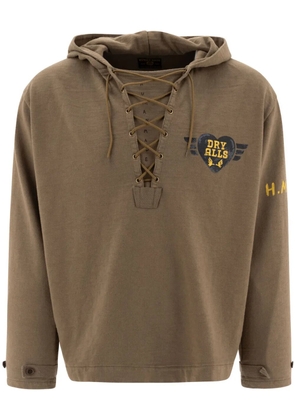 Human Made lace-up hoodie - Brown