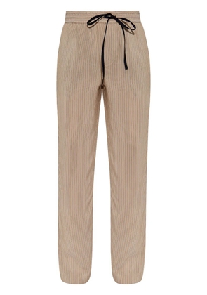 Victoria Beckham pleat-detail pyjama trousers - Brown