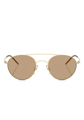 Giorgio Armani round-frame sunglasses - Gold
