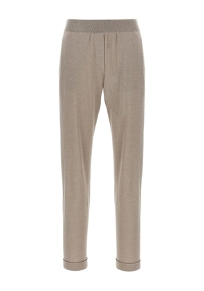 Brunello Cucinelli lurex-detail trousers - Grey