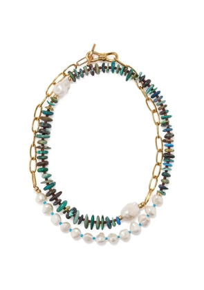 Lizzie Fortunato multi-stone necklace - Gold