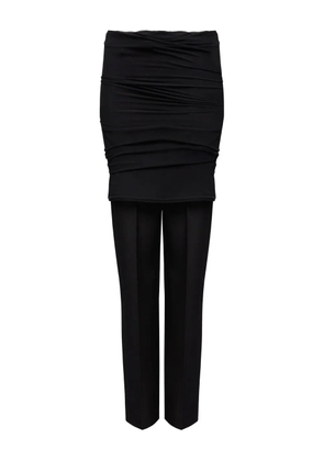 MM6 Maison Margiela draped-layer trousers - Black