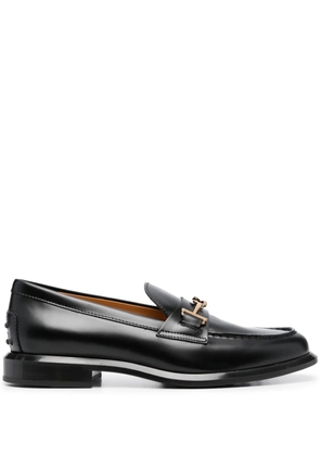 Tod's hardware-detail polished loafers - Black