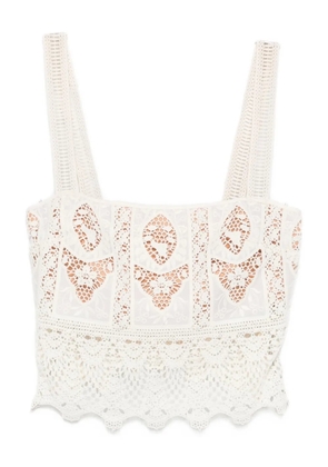 Johanna Ortiz Casablanca cropped top - Neutrals