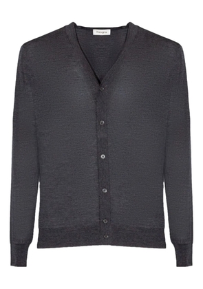 Kangra V-neck ribbed-trim cardigan - Grey