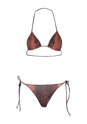 Jean Paul Gaultier printed bikini - Brown