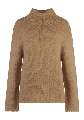 THE (Alphabet) turtleneck cashmere jumper - Neutrals