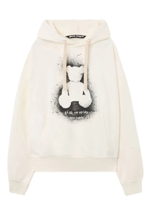 Palm Angels spray-bear hoodie - Neutrals