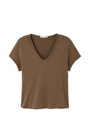 American Vintage short-sleeve V-neck T-shirt - Brown