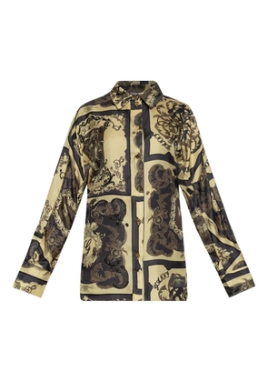 GANNI printed silk shirt - Yellow