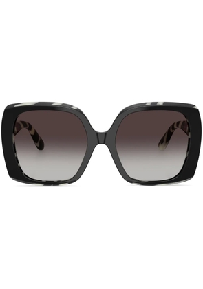 Dolce & Gabbana Eyewear zebra-print square-frame sunglasses - Black