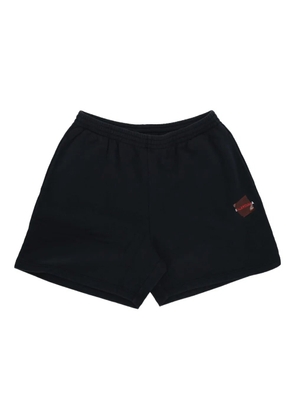 Balenciaga logo-print track shorts - Black