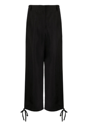 MSGM tie-cuff cropped trousers - Black