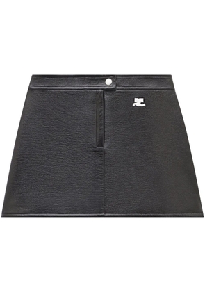 Courrèges vinyl mini skirt - Black
