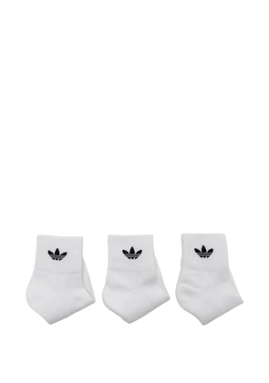 adidas logo socks (set of three) - White