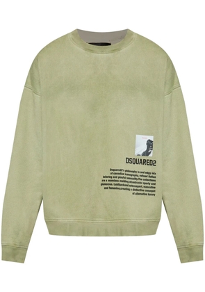 DSQUARED2 graphic-print crew-neck sweatshirt - Green
