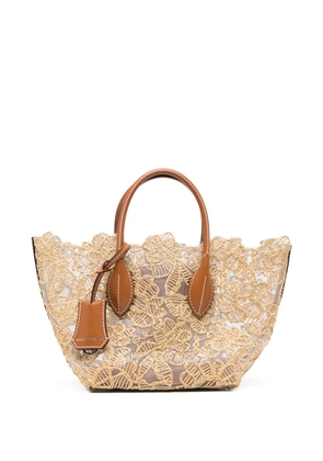 Ermanno Scervino floral-lace tote bag - Neutrals
