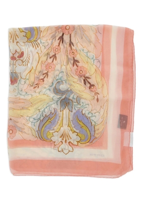 ETRO floral-print silk scarf - Pink