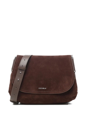 Coccinelle suede leather shoulder bag - Brown