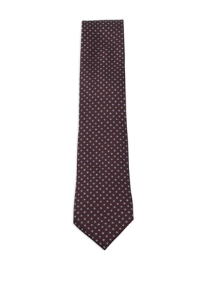 Zegna geometric-pattern tie - BU1 BLUE RED
