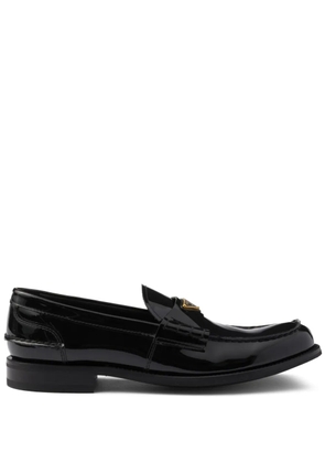 Prada brushed leather loafers - Black