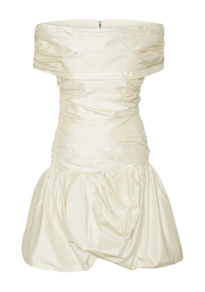 ROTATE BIRGER CHRISTENSEN off-shoulder gathered minidress - White