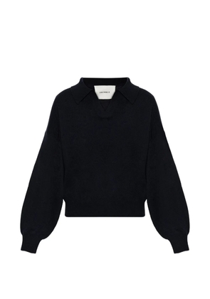 Lisa Yang Katriel collared V-neck knitted top - Blue