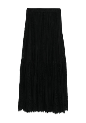 HERSKIND Patsy lace tiered maxi skirt - Black