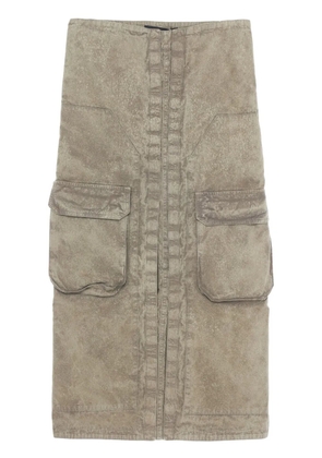 Y/Project cargo-pocket midi skirt - Green