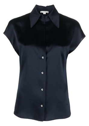 Vince short-sleeve silk shirt - Blue