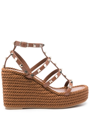 Valentino Garavani 100mm Rockstud sandals - Brown