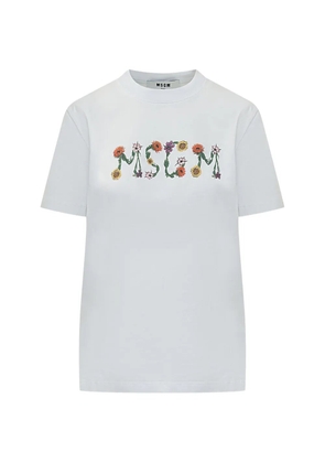 MSGM floral T-shirt - White