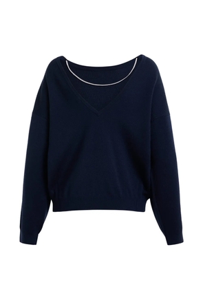 Essentiel Antwerp rhinestone-strap sweater - Blue