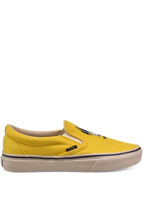 Polo Ralph Lauren Keaton bear-embroidered slip-on shoes - Yellow