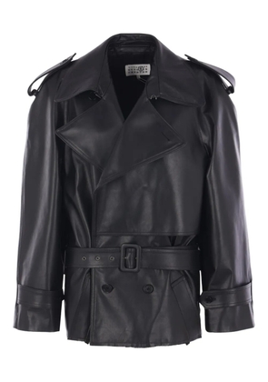 MM6 Maison Margiela leather jacket - Black