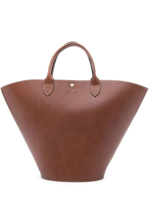 Longchamp XL Épure leather tote bag - Brown