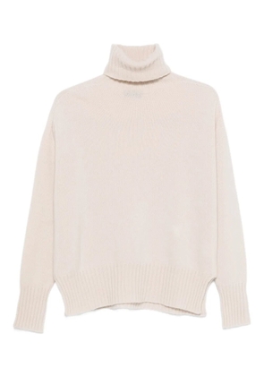 Roberto Collina turtleneck ribbed sweater - Neutrals