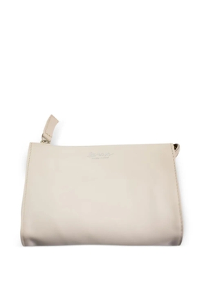 La-Rose minimal leather make-up bag - Neutrals