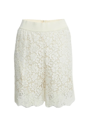 Dolce & Gabbana Pre-Owned lace shorts - Neutrals