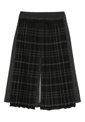 Antonio Marras tartan pleated midi skirt - Black