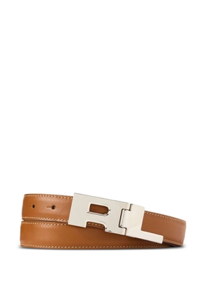 Ralph Lauren Purple Label logo-plaque leather belt - Brown