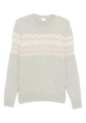 Eleventy round-neck jacquard sweater - Grey