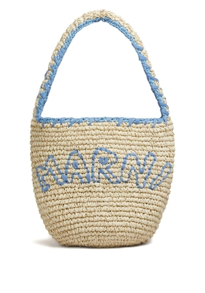 Marni crochet-embroidered shoulder bag - Neutrals