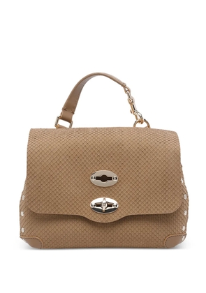 Zanellato Postina turn-lock-closure tote bag - Brown