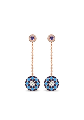 Aneka 18K recycled rose gold Kaleido diamond drop earrings