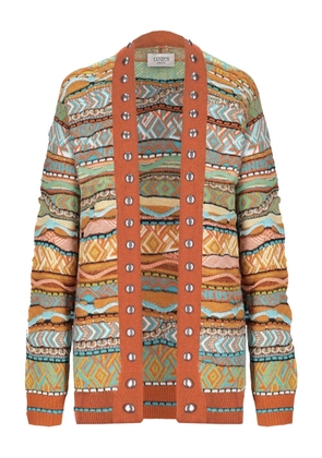Laneus studded knitted cardigan - Orange